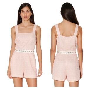 Walter Baker Paloma Catalina Tweed Romper Pink 8